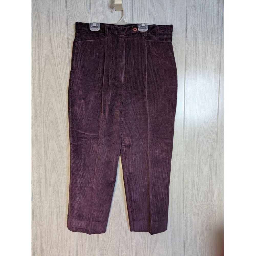 Knockabouts by Pendleton Vintage Purple Corduroy Hight Waisted Pants Sz 12 READ